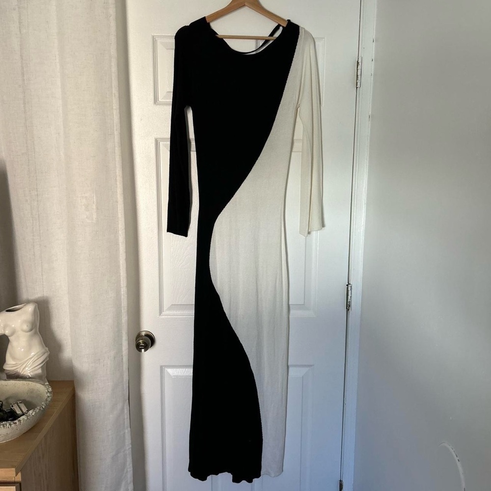 na-kd cowl back maxi dress